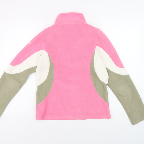 Protest Women's Pink Colourblock Fleece Sweatshirt Medium