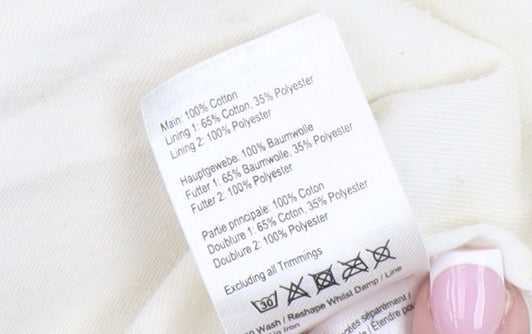 Joules Women's Ivory Floral Rain Coat Size 12