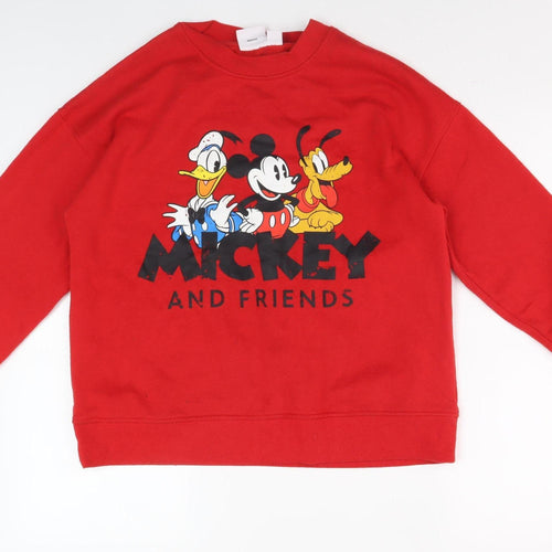 Disney Women's Red Pullover Sweatshirt S