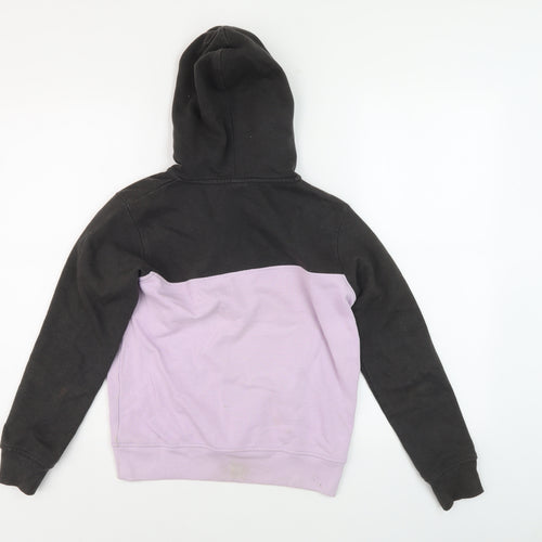 Saltrock Girls Black and Purple Hoodie with Logo, Size 9-10