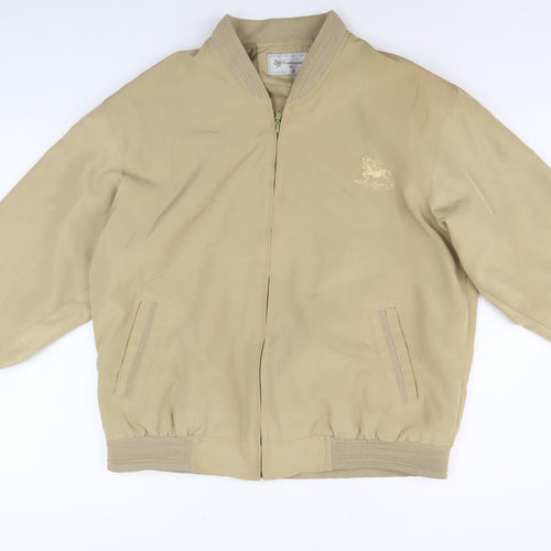 Cantarana Men's Beige Bomber Jacket Size M Casual Style