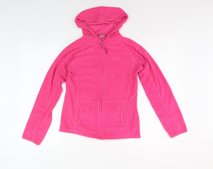 Trespass Girls Pink Fleece Jacket, Hooded, 11-12 Years