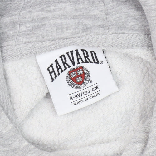 Harvard Boys Grey Pullover Hoodie Size 8-9 Years