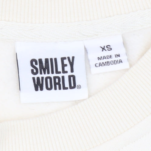 Smiley World Unisex Ivory Pullover Sweatshirt XS