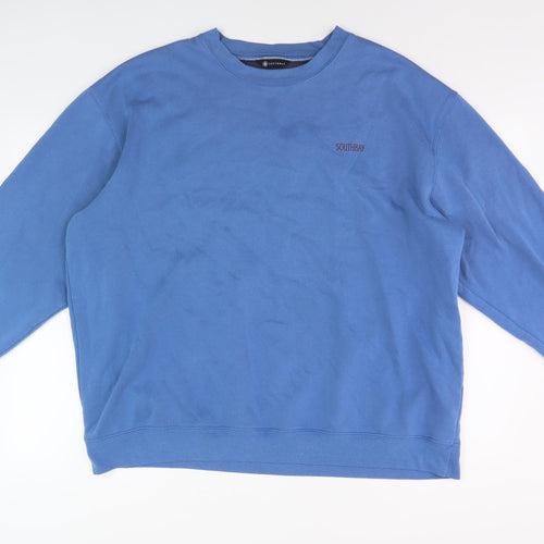 Southbay Men's Blue XL Sweatshirt, Logo Accent