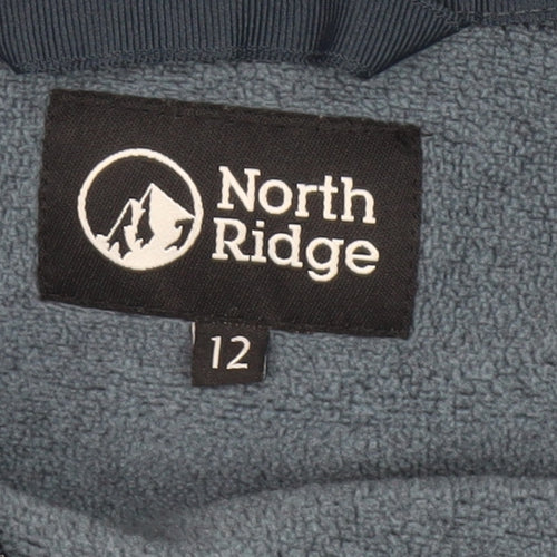 North Ridge Women's Blue Fleece Jacket Size 12