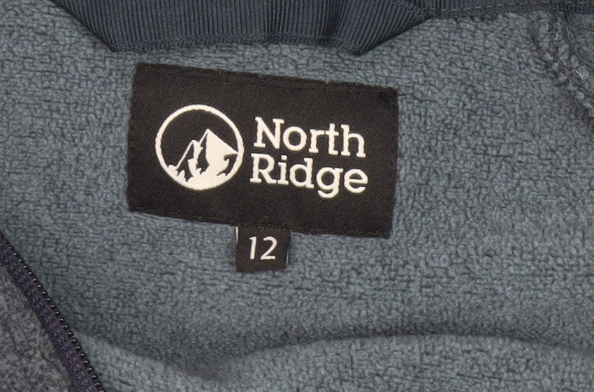 North Ridge Women's Blue Fleece Jacket Size 12