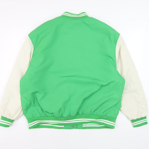Primark Men's Green Varsity Jacket M - Stylish & Sporty