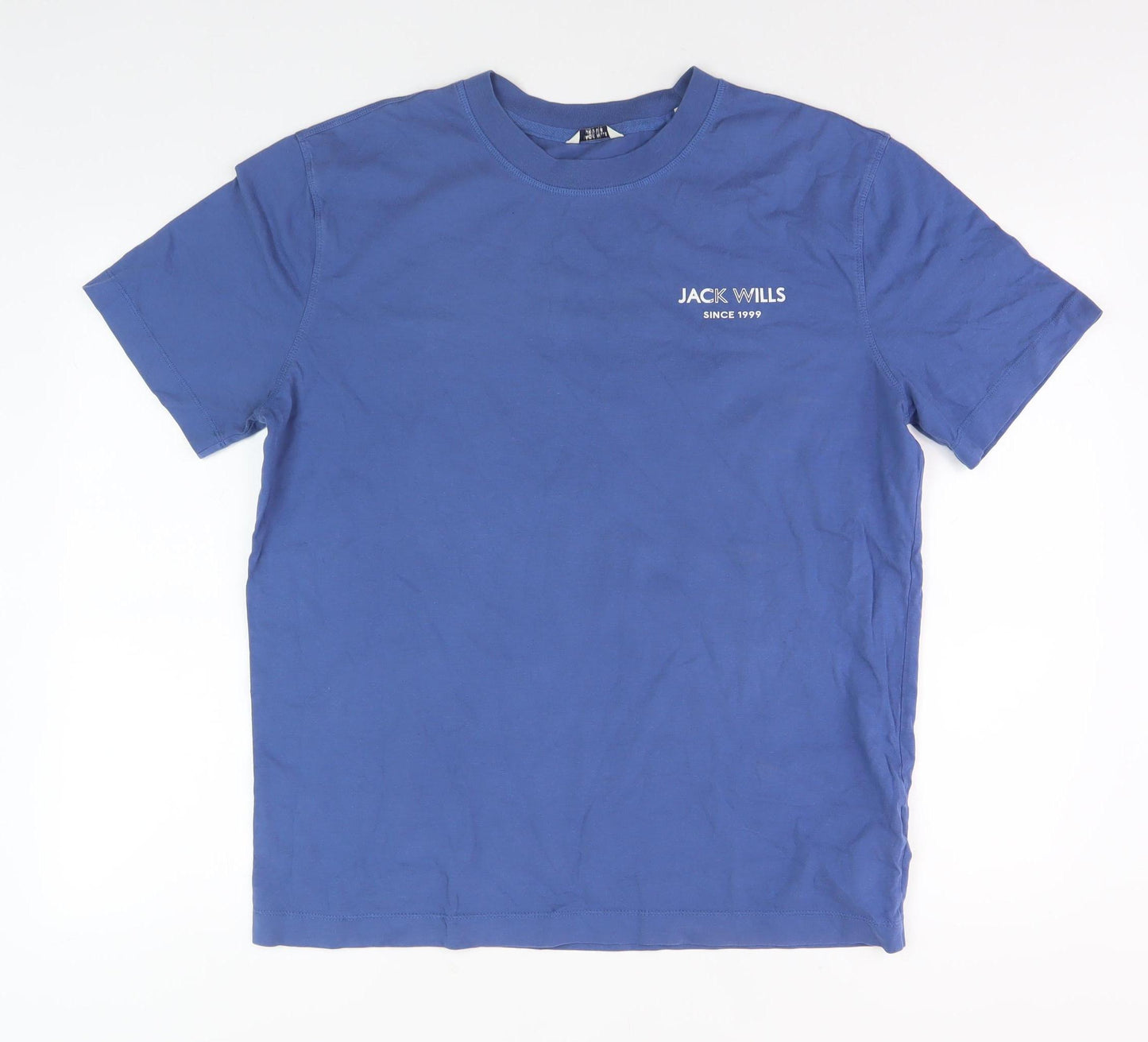 Jack Wills Men's Blue T-Shirt, Size UK10, Solid Colour