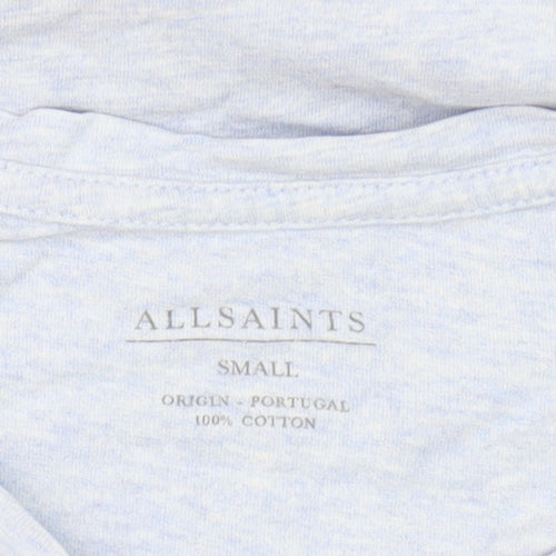 AllSaints Men's Blue Crew Neck T-Shirt Size S
