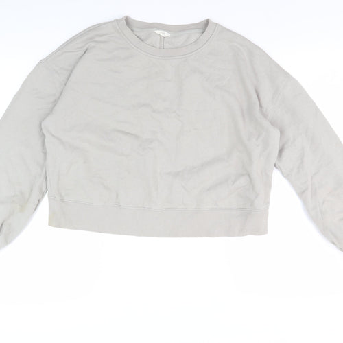 Hush Unisex Grey Organic Cotton Pullover Sweatshirt M
