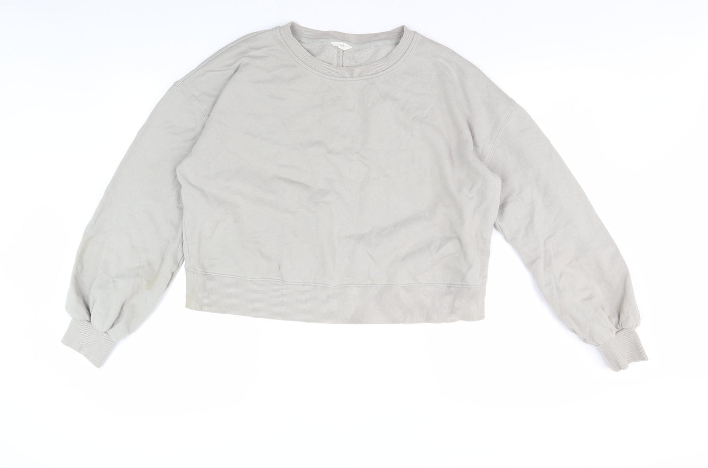 Hush Unisex Grey Organic Cotton Pullover Sweatshirt M