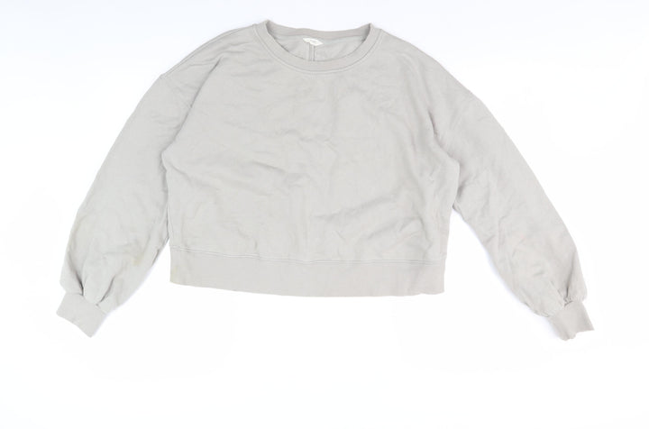Hush Unisex Grey Organic Cotton Pullover Sweatshirt M
