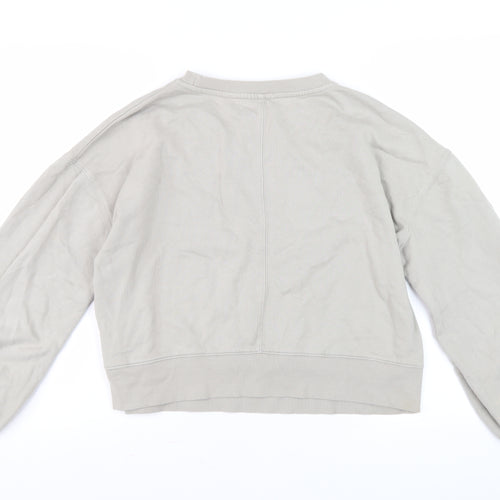 Hush Unisex Grey Organic Cotton Pullover Sweatshirt M