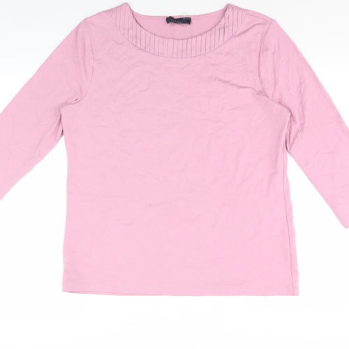 Viyella Women Pink XL 3/4 Sleeve Crew Neck T-Shirt