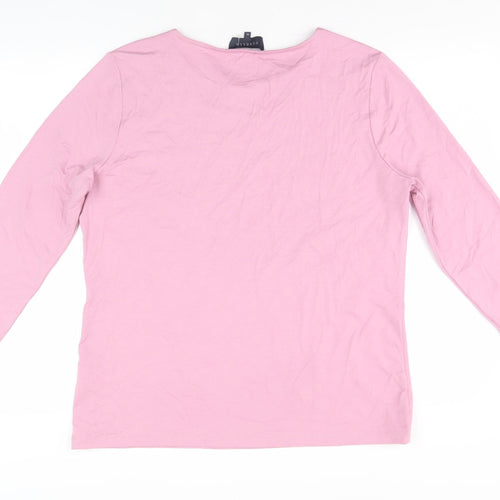 Viyella Women Pink XL 3/4 Sleeve Crew Neck T-Shirt