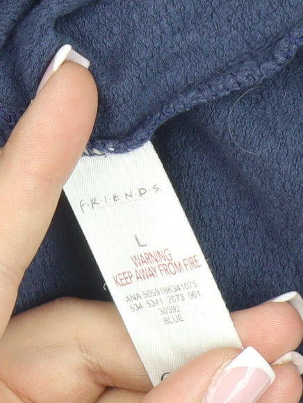 F.R.I.E.N.D.S Blue Unisex Sweatshirt, Size L, 1/4 Zip
