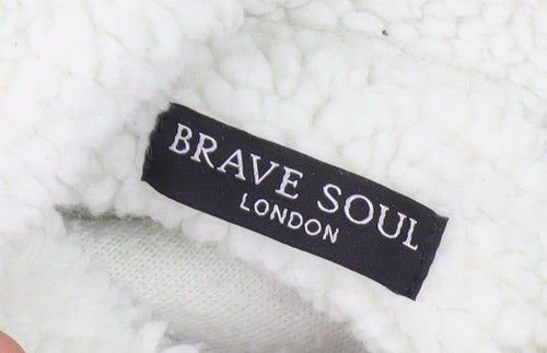 Brave Soul Men's White XL Pullover Hoodie Fleece