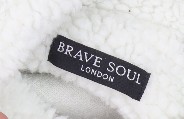 Brave Soul Men's White XL Pullover Hoodie Fleece