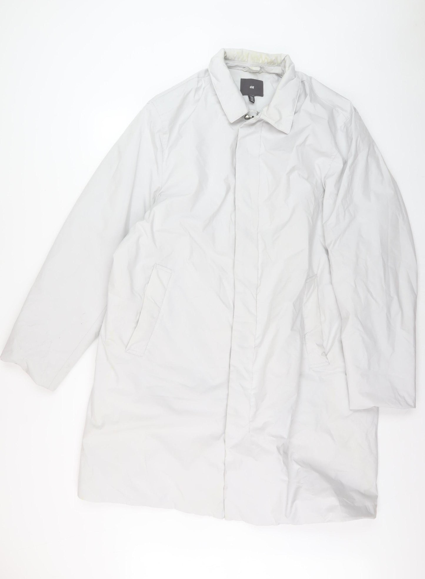 H&M Women's White XL Long Coat