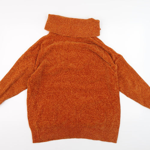 Klass Women's Orange Roll Neck Pullover Jumper, M