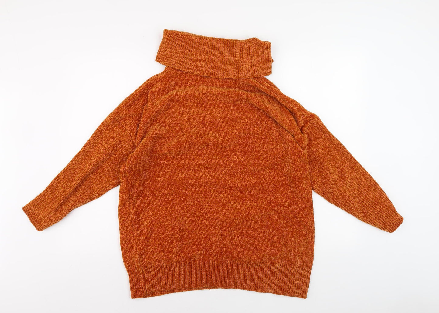 Klass Women's Orange Roll Neck Pullover Jumper, M