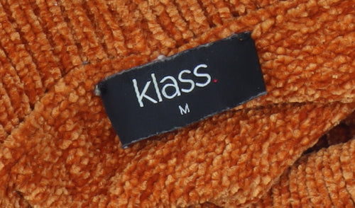 Klass Women's Orange Roll Neck Pullover Jumper, M