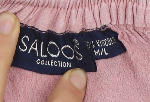 Saloos Collection Women's Pink Peasant Skirt M/L