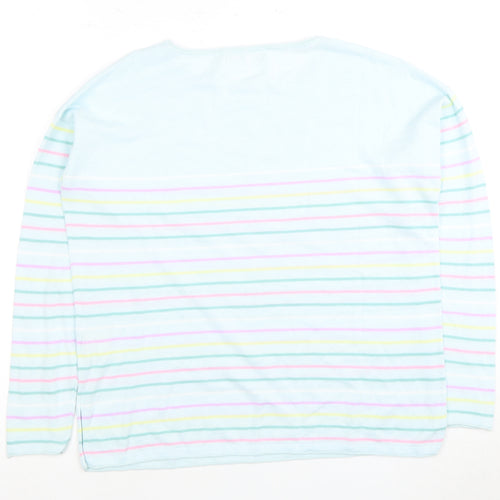 Woolovers Women's Multicoloured Striped Top M