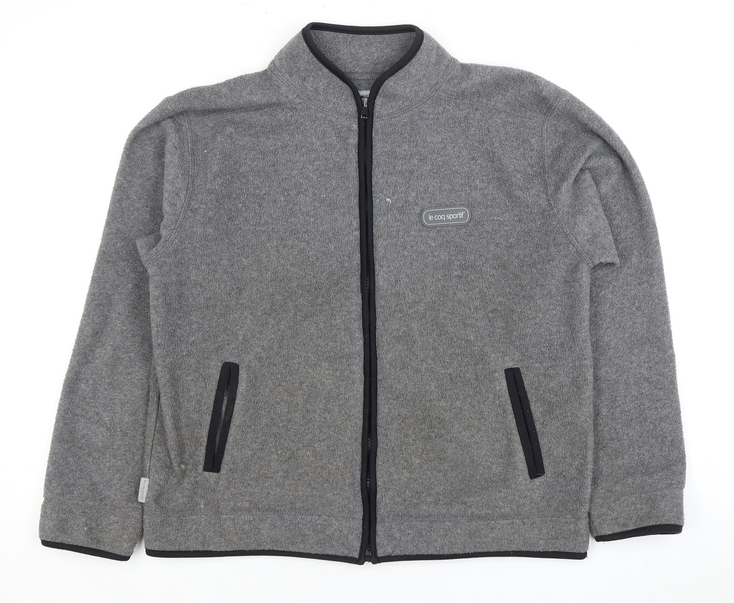 Le Coq Sportif Women's Grey Full Zip Fleece Jacket Size 10