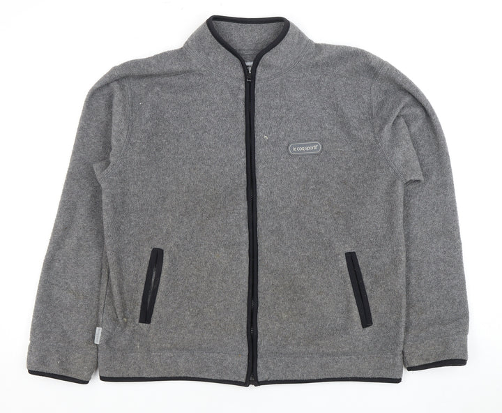Le Coq Sportif Women's Grey Full Zip Fleece Jacket Size 10