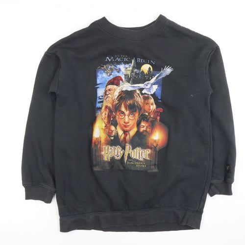 H&M Boys Black Harry Potter Pullover Sweatshirt, Size 11-12