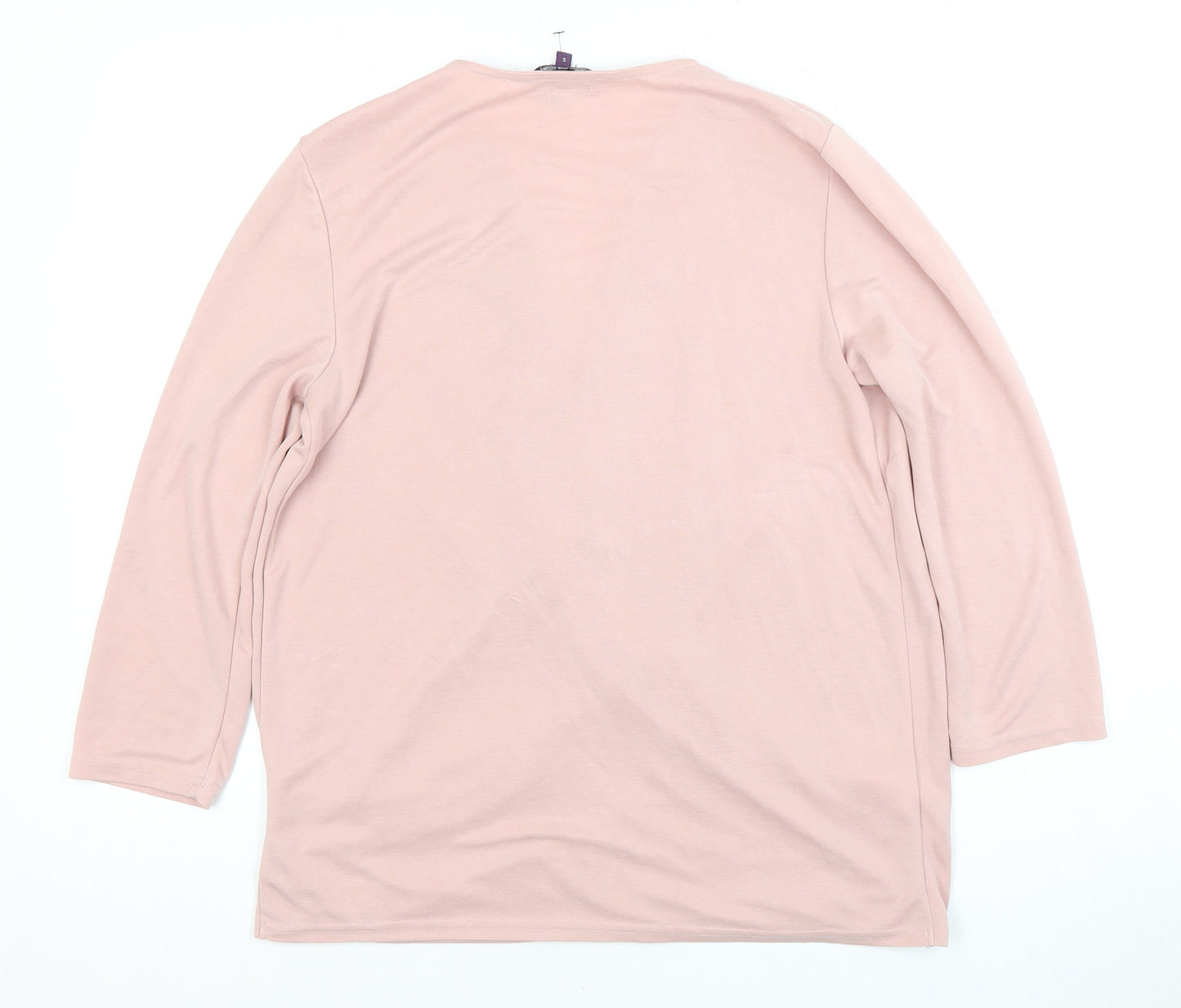 Long Tall Sally Women's Pink Wrap Blouse, S, V-Neck