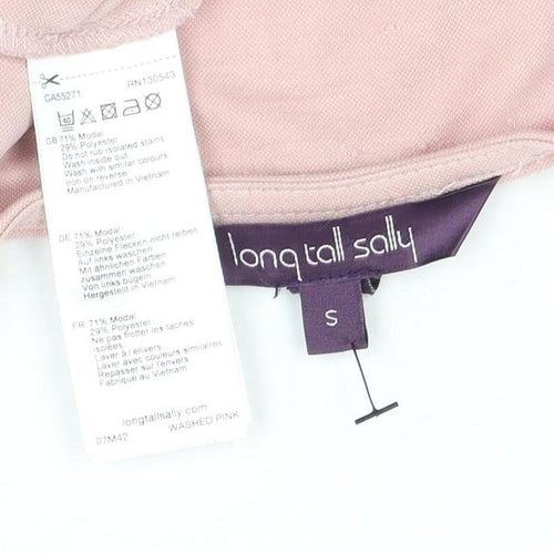 Long Tall Sally Women's Pink Wrap Blouse, S, V-Neck