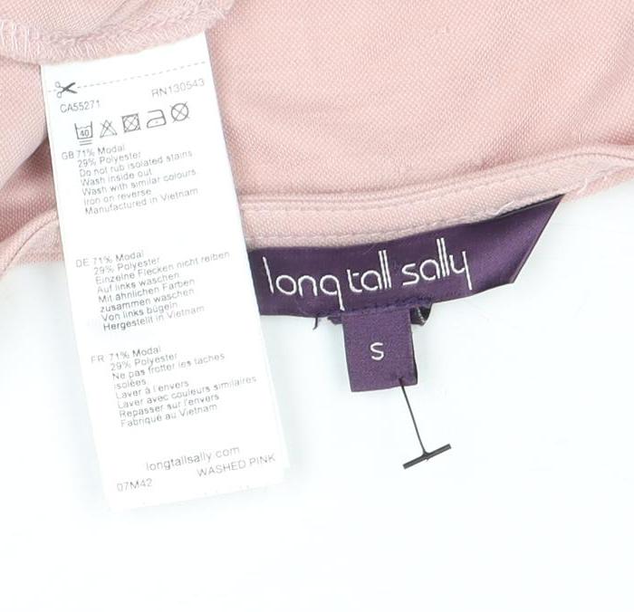 Long Tall Sally Women's Pink Wrap Blouse, S, V-Neck