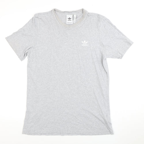 Adidas Men's Grey Crew Neck T-Shirt, Size M