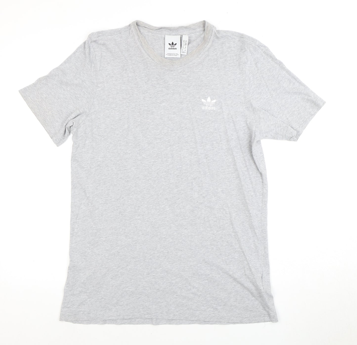 Adidas Men's Grey Crew Neck T-Shirt, Size M
