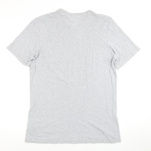 Adidas Men's Grey Crew Neck T-Shirt, Size M