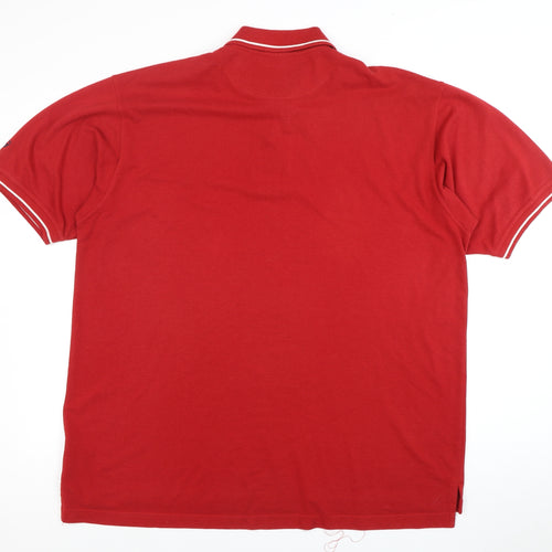 Asics Men's Red XL Short Sleeve Polo Shirt