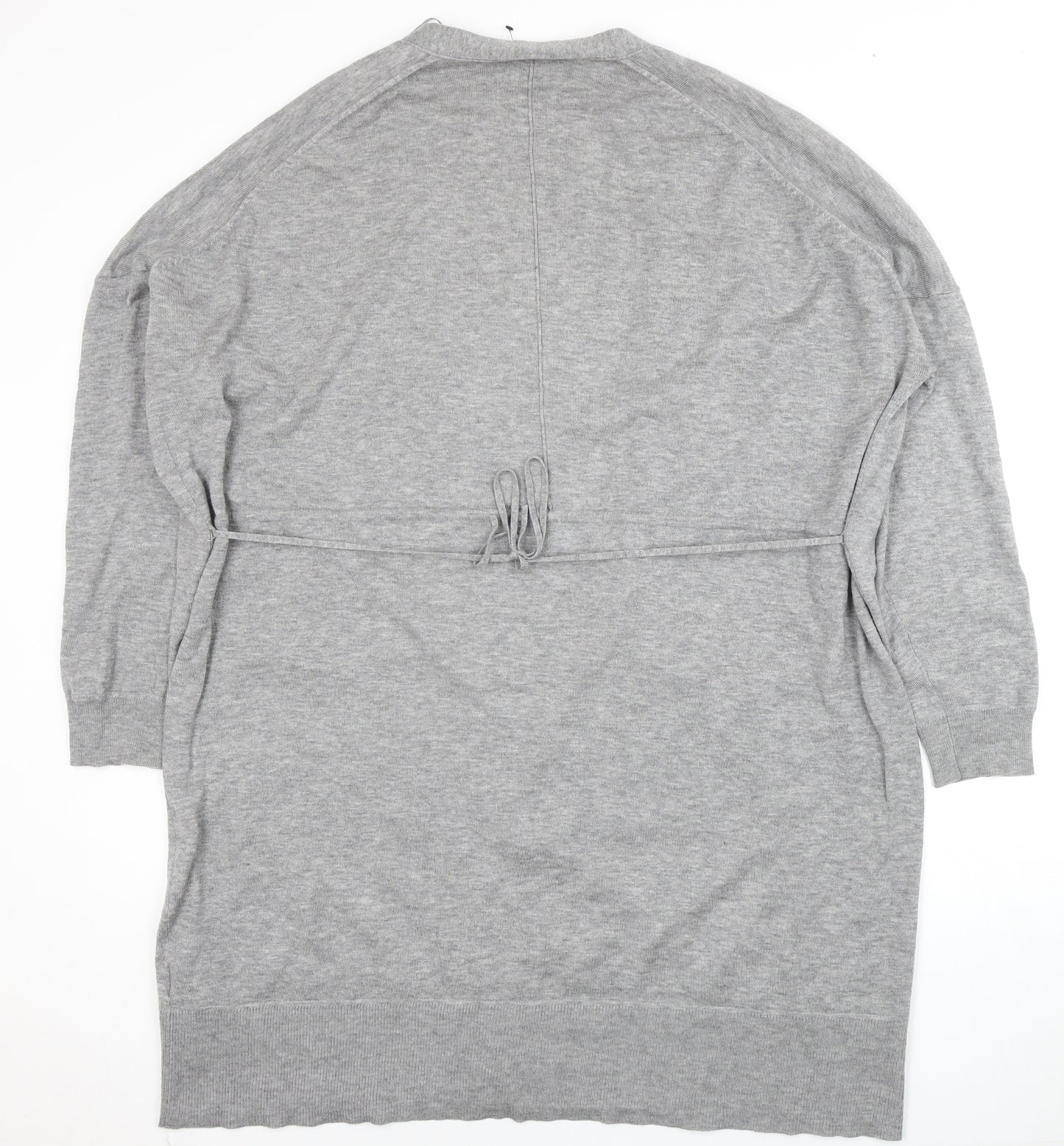 Marks and Spencer Women's Grey Cardigan, Size 20, Chunky-Knit