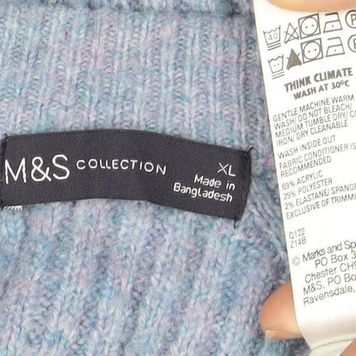 Marks and Spencer Women's Blue Cardigan XL