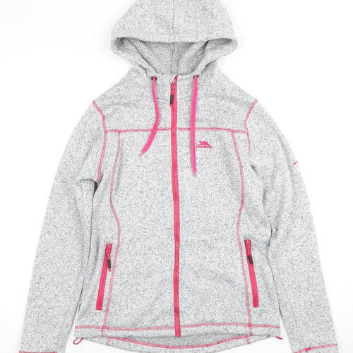 Trespass Women's Grey Hooded Fleece Jacket Size M