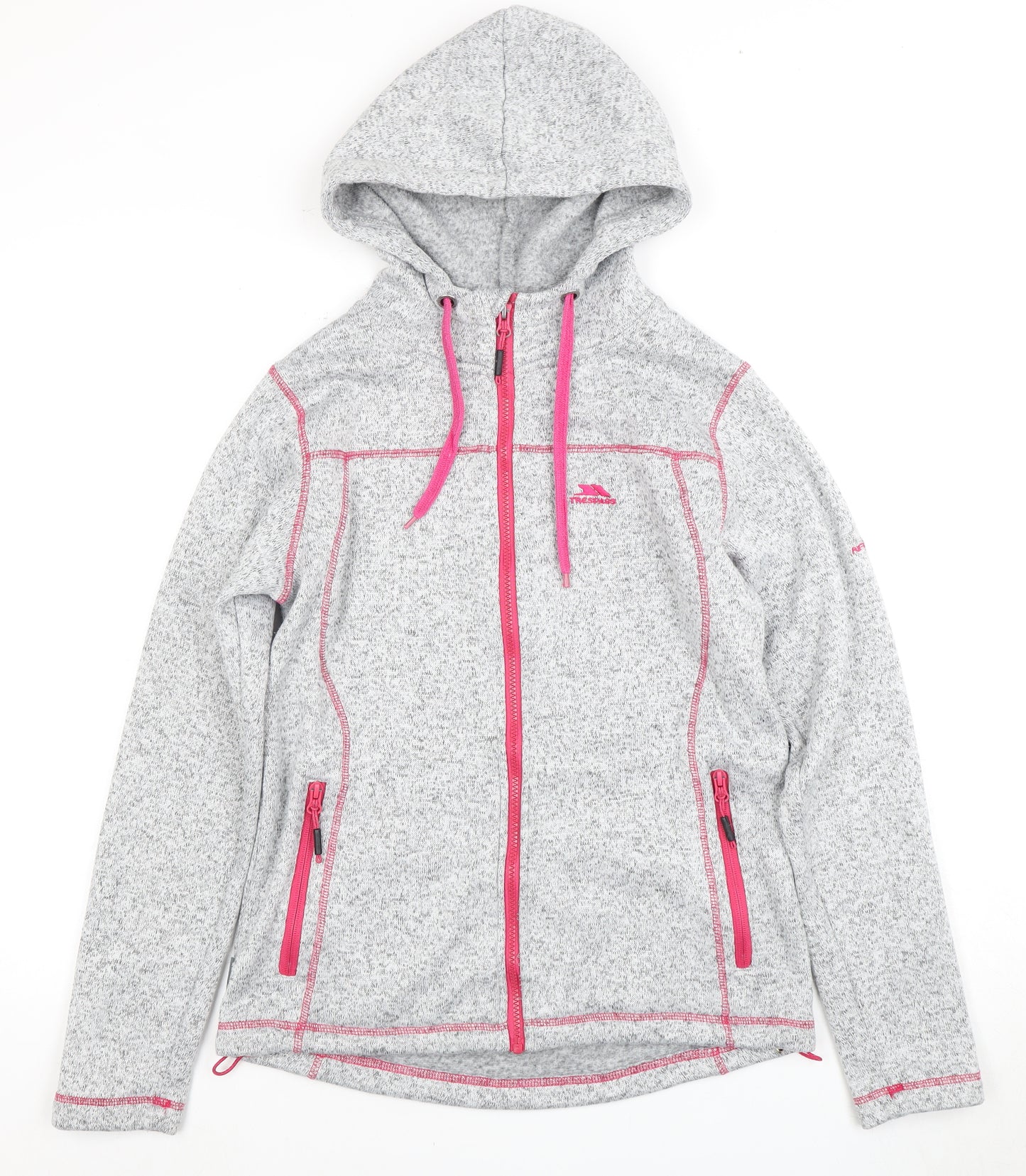 Trespass Women's Grey Hooded Fleece Jacket Size M