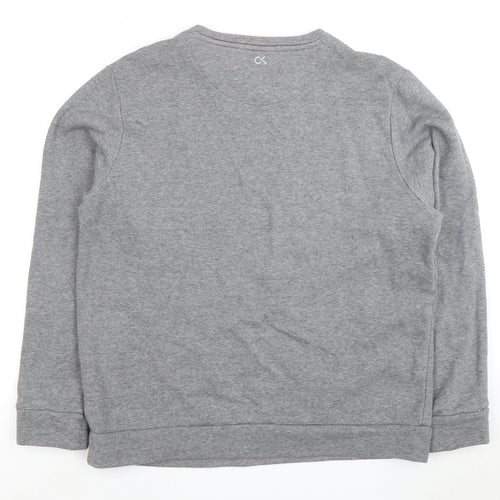 Calvin Klein Men's Grey Pullover Sweatshirt L