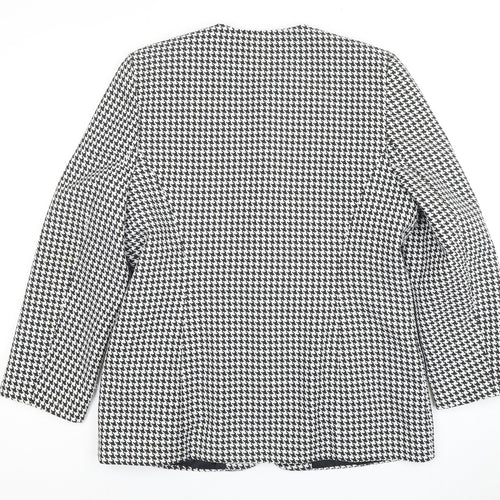 Fellini Women's Black Houndstooth Blazer Size 14