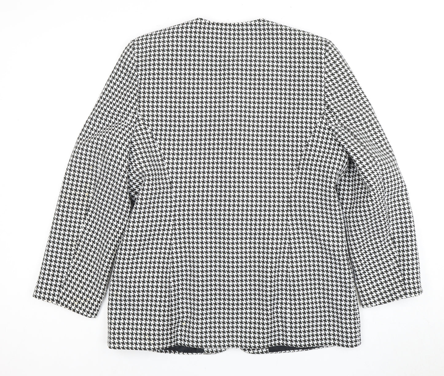 Fellini Women's Black Houndstooth Blazer Size 14