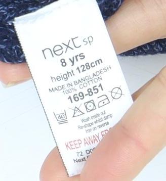 Next Boys Blue Crew Neck Jumper - UK Size 8