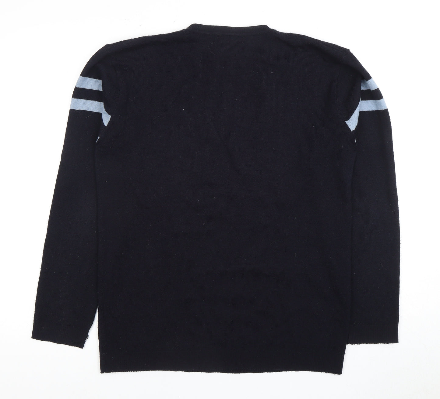 LUCA Men's Black Pullover Jumper, L, Crew Neck