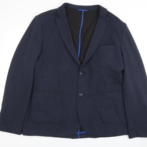 Next Men's Blue Regular Fit Blazer Jacket Size 46R