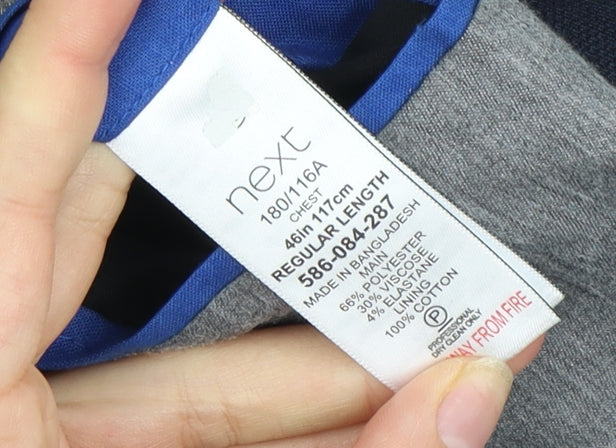 Next Men's Blue Regular Fit Blazer Jacket Size 46R
